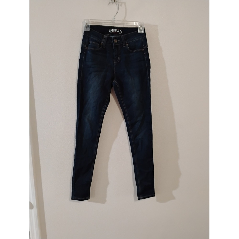 Enjean Dark Wash Skinny Jeans Blue Denim Pants Size 0 US 24 MEX